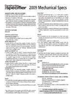Download the full 2008 Mechanical Specifications