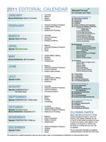 Download the full 2011 Editorial Calendar